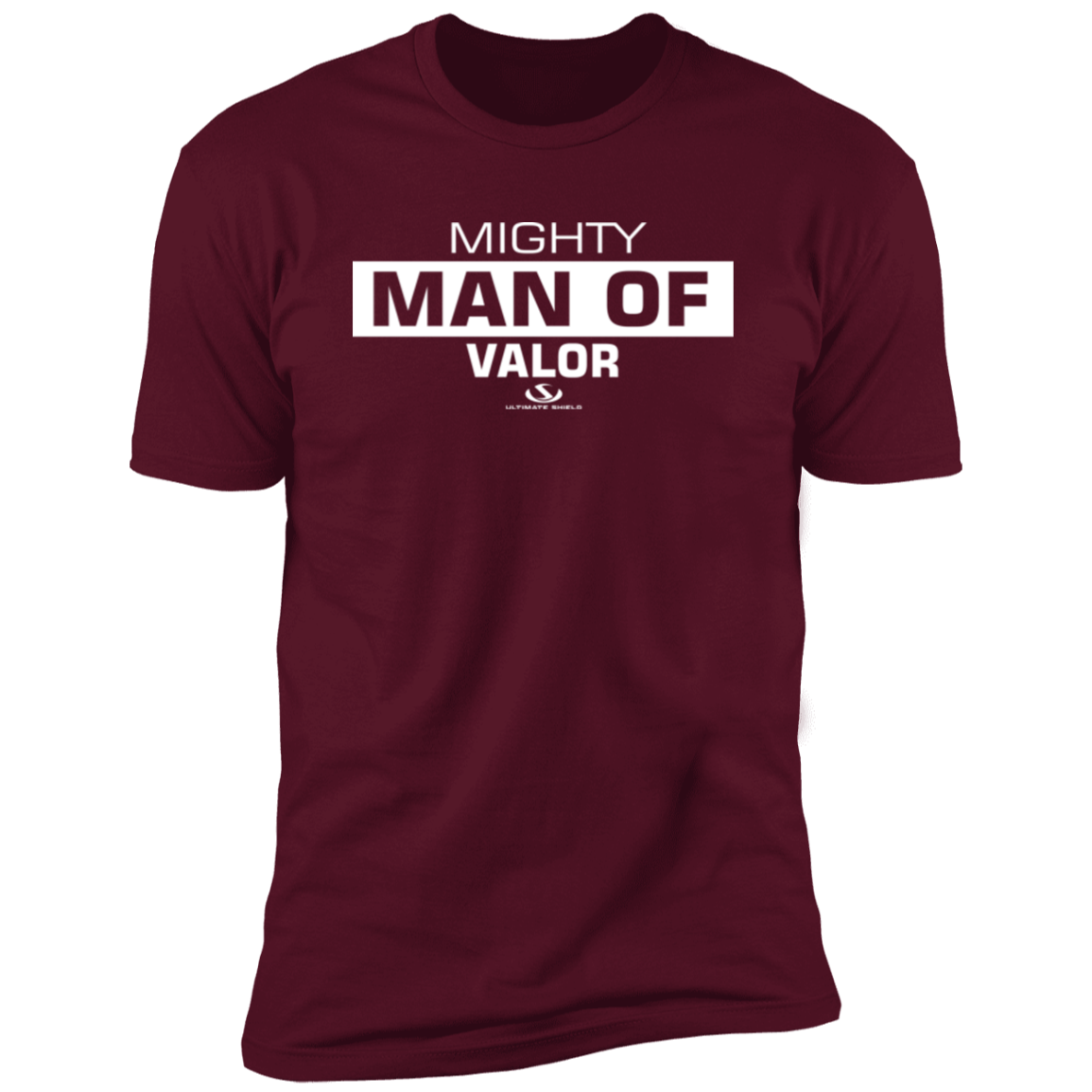 MIGHTY MAN OF VALOR  Premium Short Sleeve T-Shirt Ultimate Shield