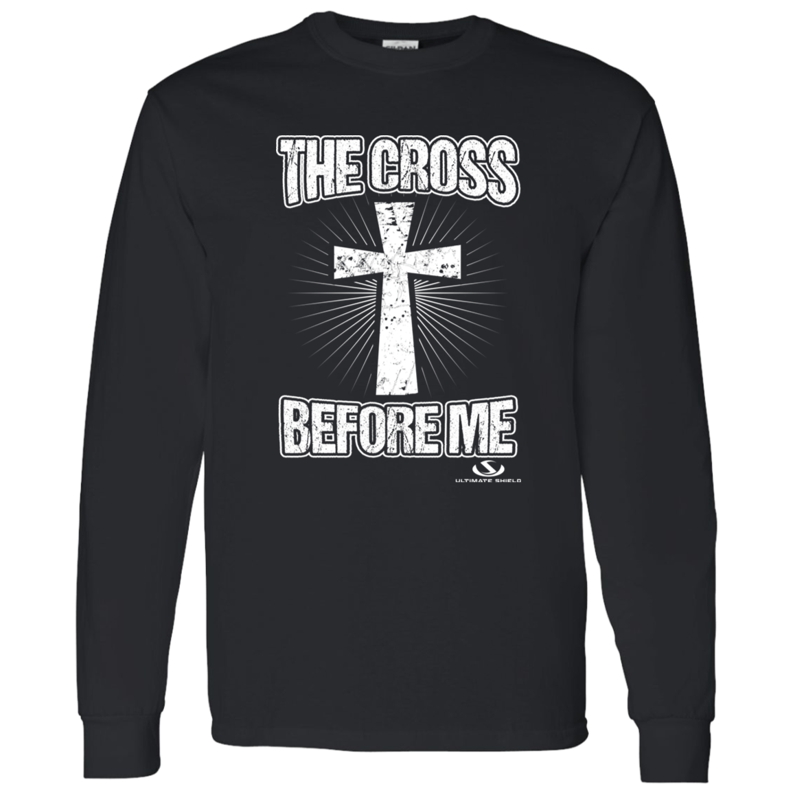 THE CROSS BEFORE ME  LS T-Shirt 5.3 oz. Ultimate Shield