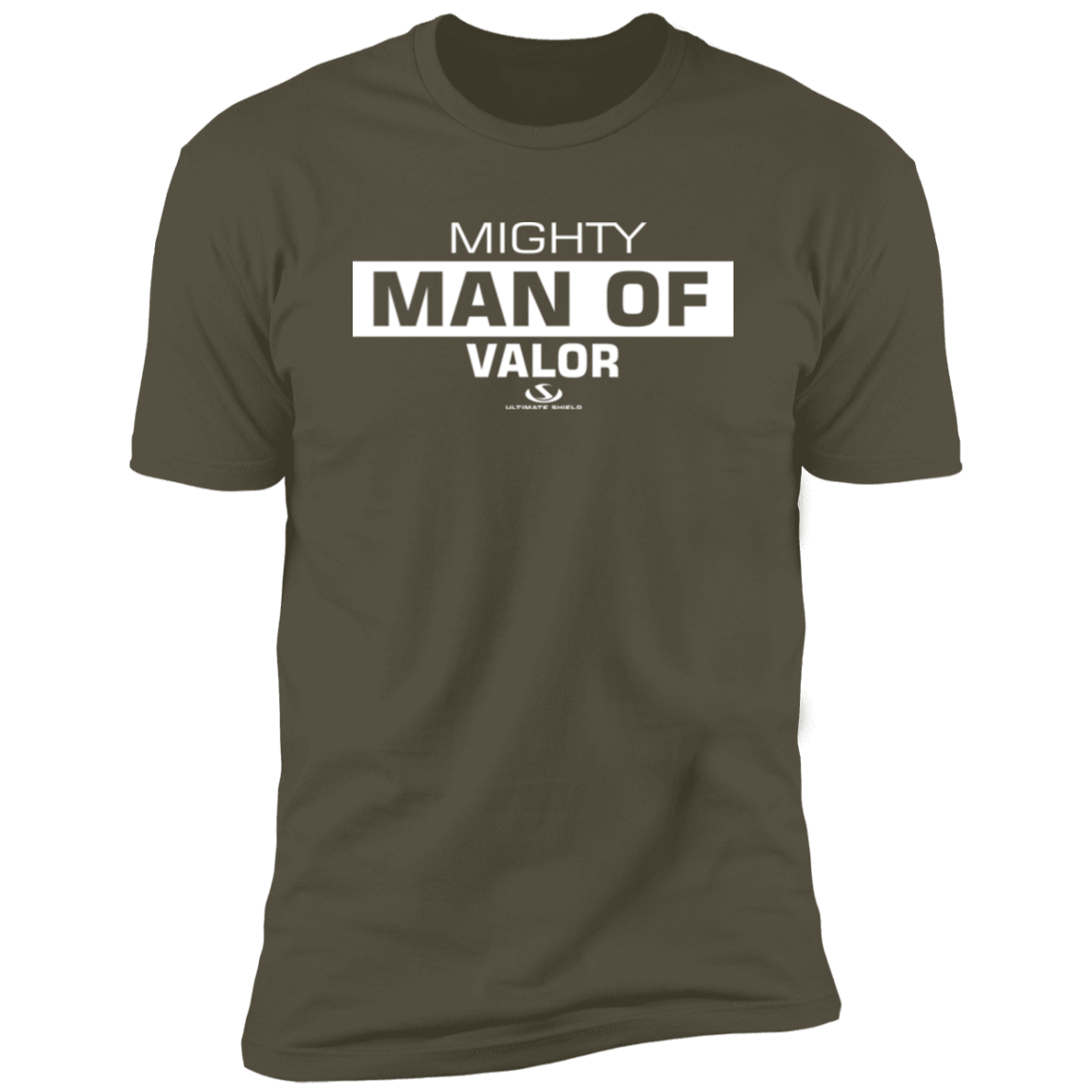 MIGHTY MAN OF VALOR  Premium Short Sleeve T-Shirt Ultimate Shield