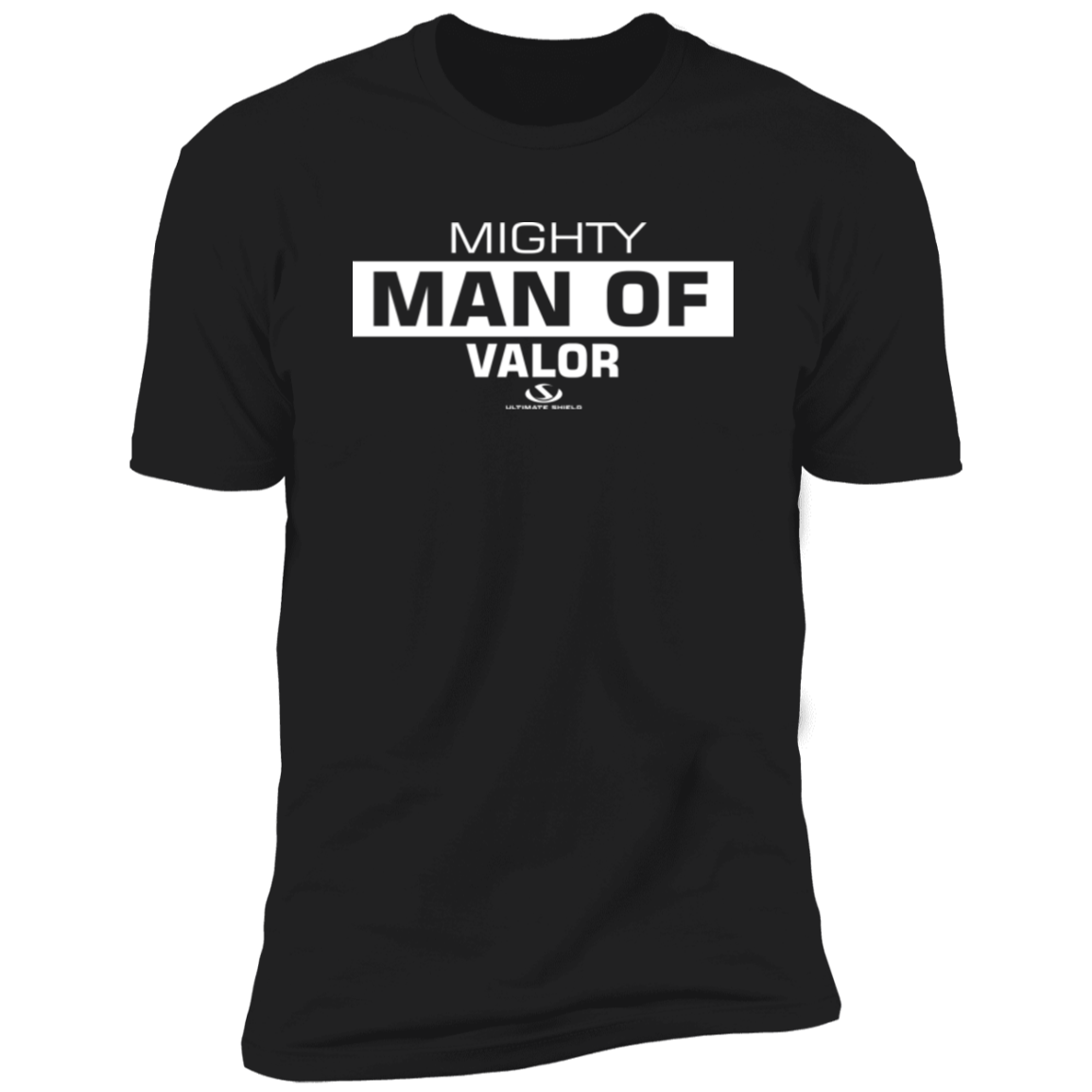 MIGHTY MAN OF VALOR  Premium Short Sleeve T-Shirt Ultimate Shield