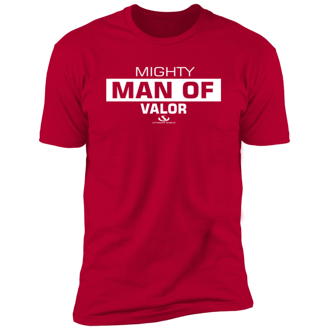 MIGHTY MAN OF VALOR  Premium Short Sleeve T-Shirt Ultimate Shield