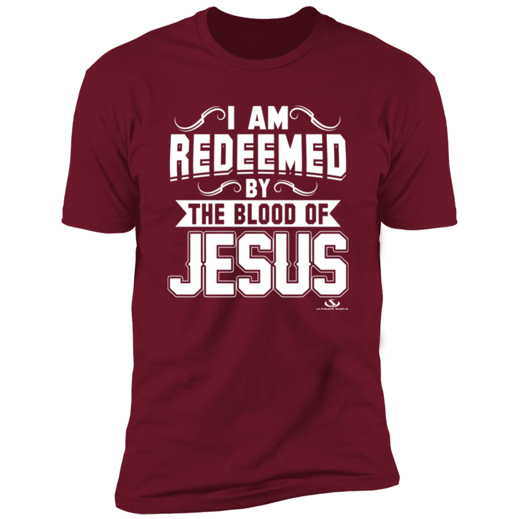 I AM REDEEMED BY THE BLOOD OF JESUS Premium Short Sleeve T-Shirt Ultimate Shield