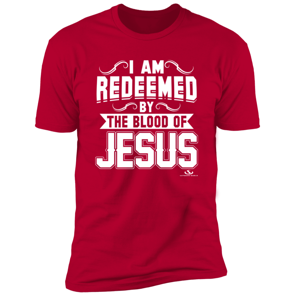 I AM REDEEMED BY THE BLOOD OF JESUS Premium Short Sleeve T-Shirt Ultimate Shield