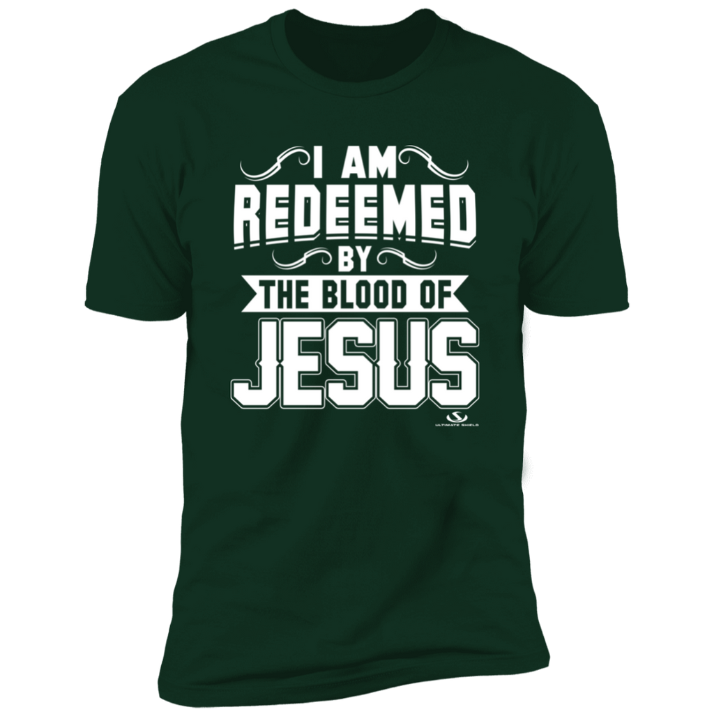 I AM REDEEMED BY THE BLOOD OF JESUS Premium Short Sleeve T-Shirt Ultimate Shield