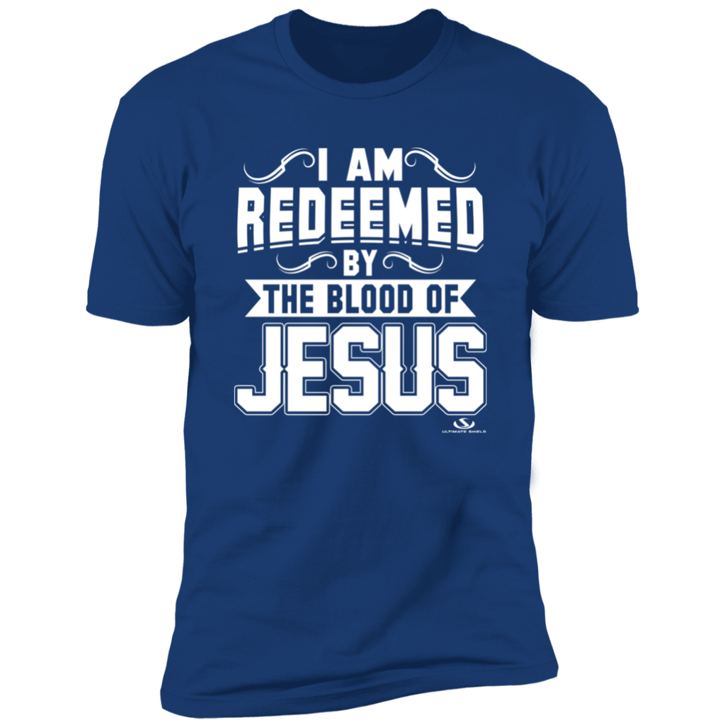 I AM REDEEMED BY THE BLOOD OF JESUS Premium Short Sleeve T-Shirt Ultimate Shield
