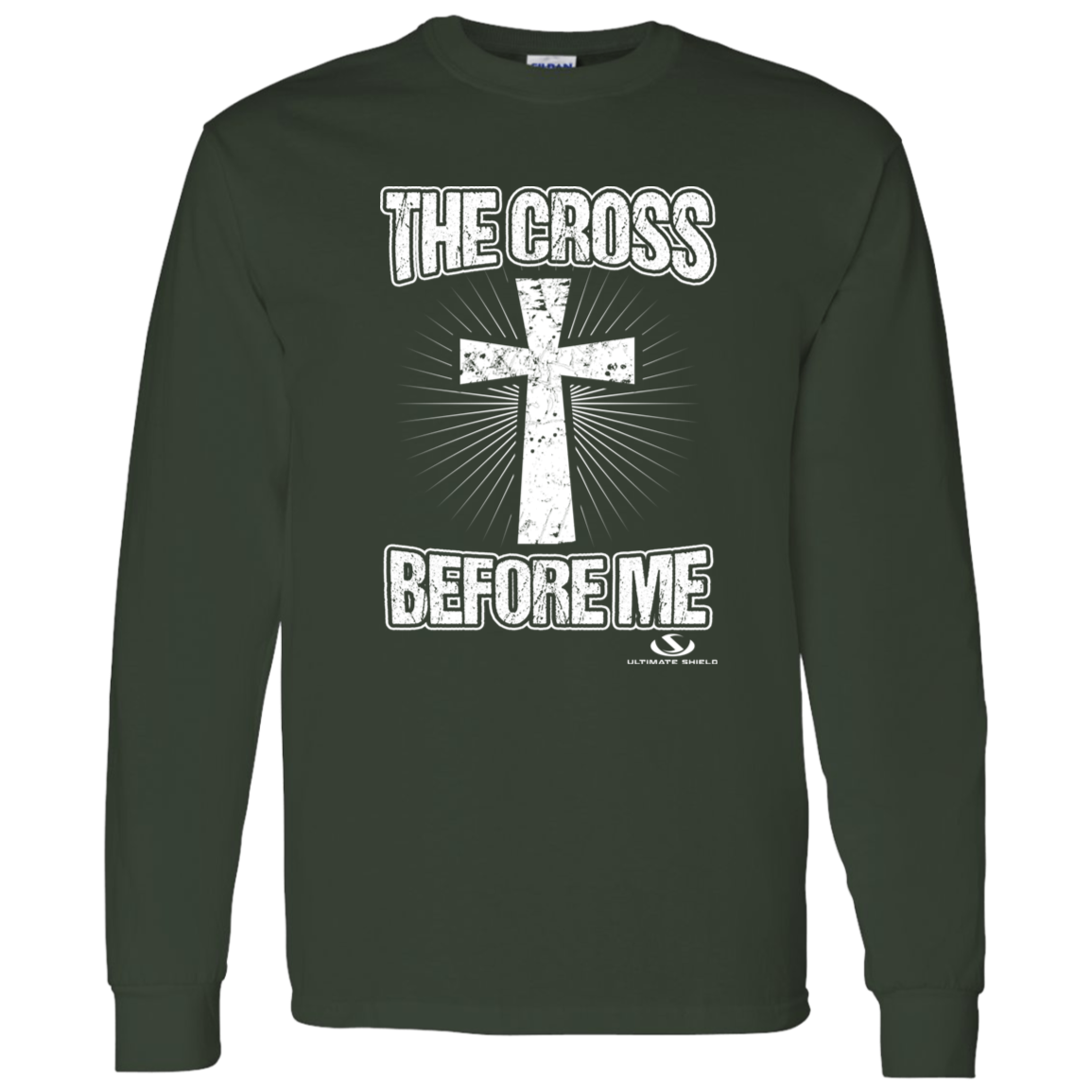 THE CROSS BEFORE ME  LS T-Shirt 5.3 oz. Ultimate Shield