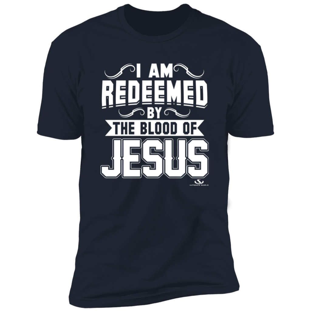 I AM REDEEMED BY THE BLOOD OF JESUS Premium Short Sleeve T-Shirt Ultimate Shield