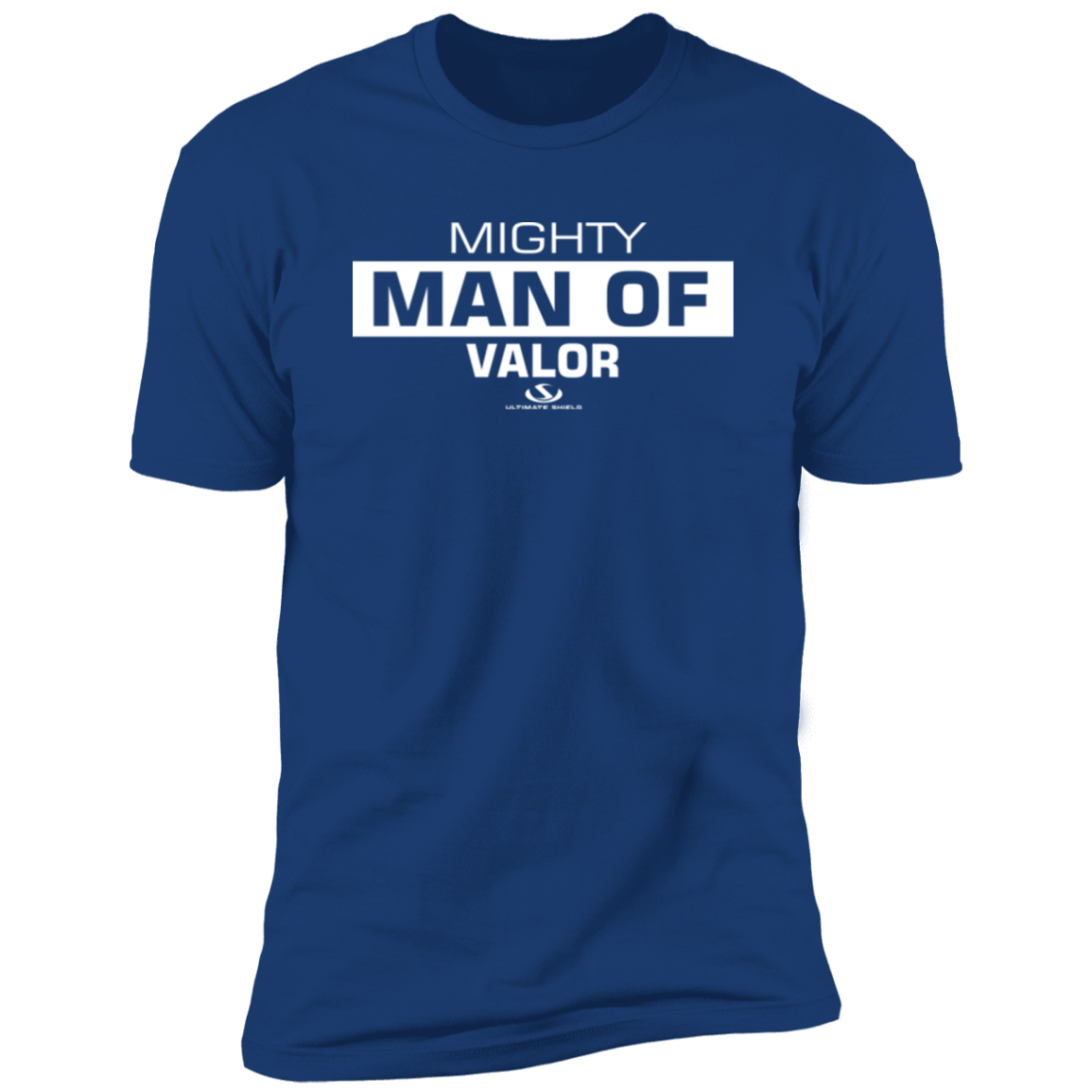 MIGHTY MAN OF VALOR  Premium Short Sleeve T-Shirt Ultimate Shield