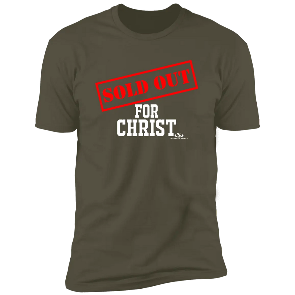 SOLD OUT FOR CHRIST  Premium Short Sleeve T-Shirt Ultimate Shield