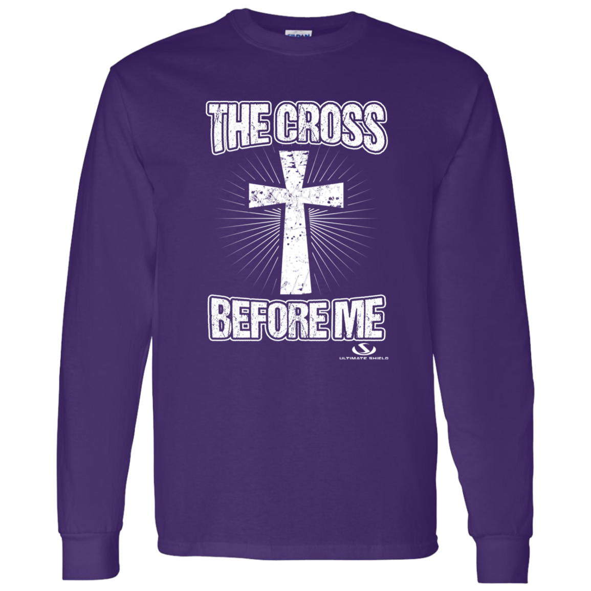 THE CROSS BEFORE ME  LS T-Shirt 5.3 oz. Ultimate Shield